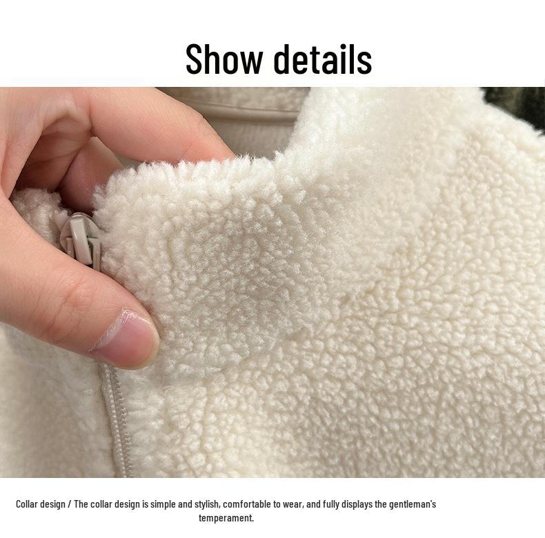 2025 Japanese Style Fleece Stand Collar Jacket - Thick, Warm, Casual Autumn/Winter Wear