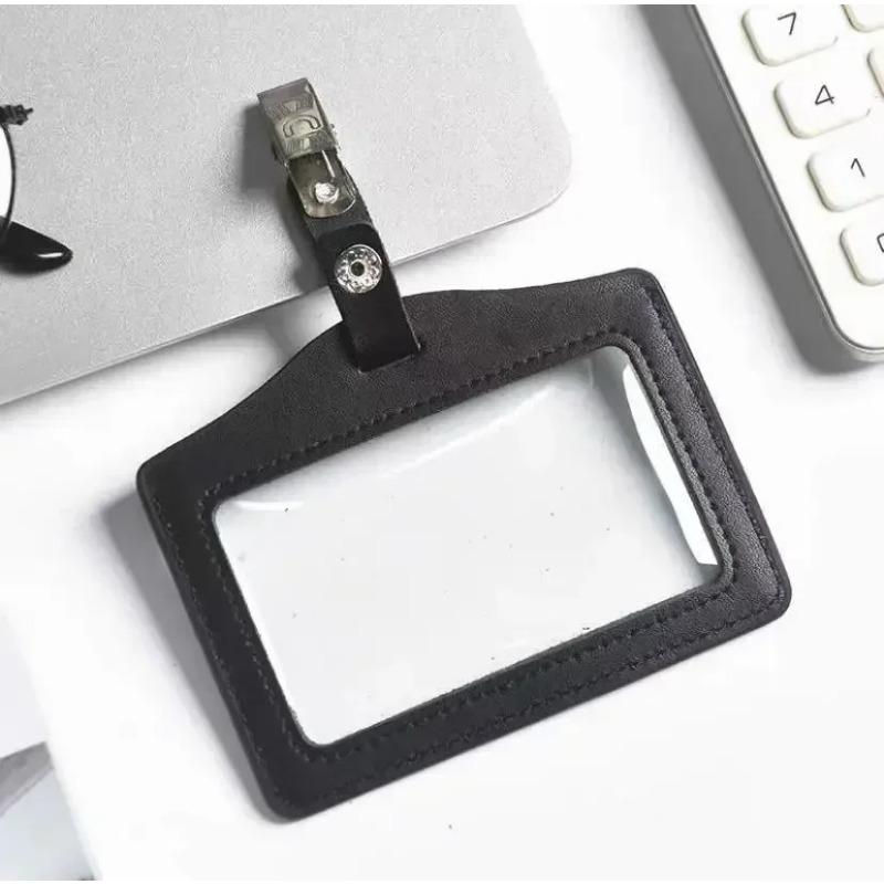 Leather Work Card  Cover Card Clip Cowhide Nameplate Cowhide Nameplate Elevator  Access Control School  Doctor Bus Card