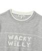 Wacky Willy Women'S Typographic Color Block Short Sleeve Knit Grey