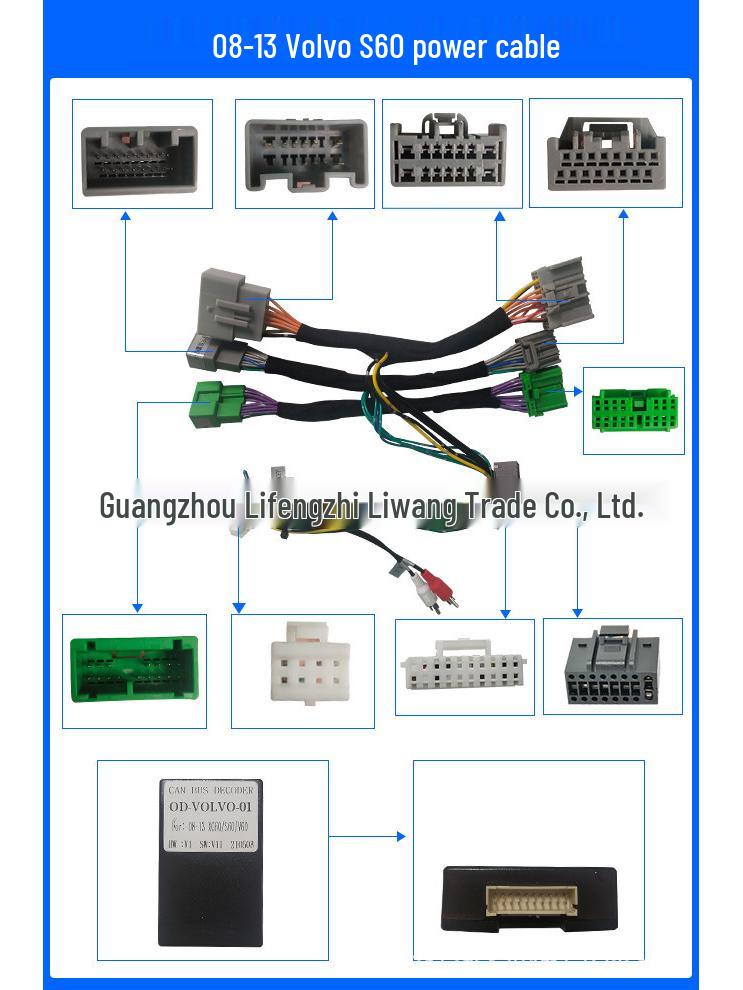 

Power Cable Package for Android Navigation Screen: 08-13 Volvo XC60, S60, V40, V60 Power Cable