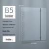 Frosted Semi-Transparent Binder with Straps, 6-Hole, A4/B5/A5/A6/A7 Loose-Leaf Journal