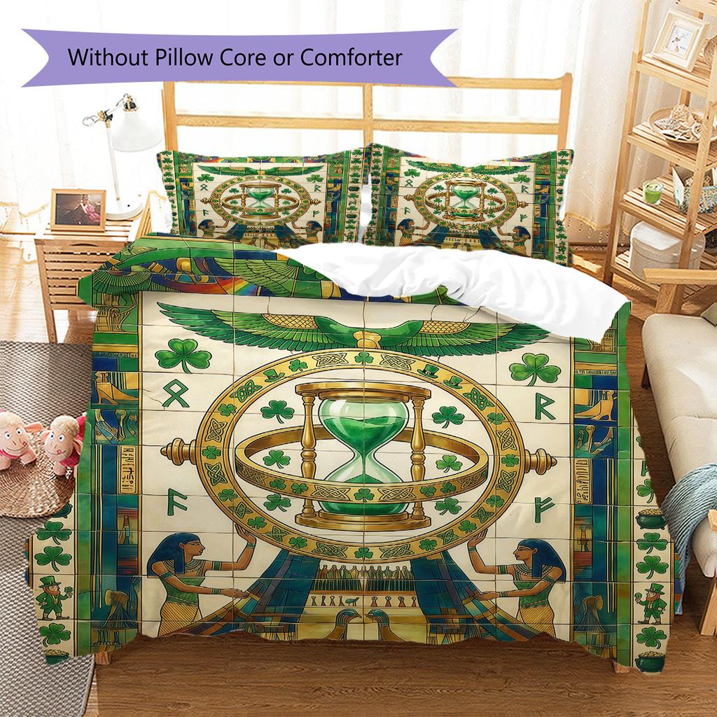 Magical World Mural Pattern Bedding Quilt Set Quilt Cover Pillowcase Home Decoration Birthday Gift (1 * Duvet Cover + 2 * Pillowcase, Without Core)