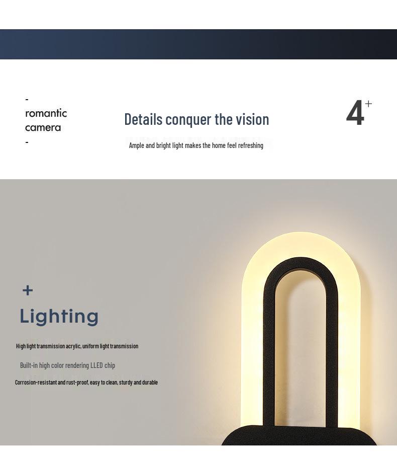 Nordic Minimalist Bedside Wall Light for Bedroom, Living Room, Stairway, or Hotel.