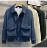 Men's Korean Style Corduroy Workwear Jacket - Autumn/Winter Casual Loose Fit with Large Pockets