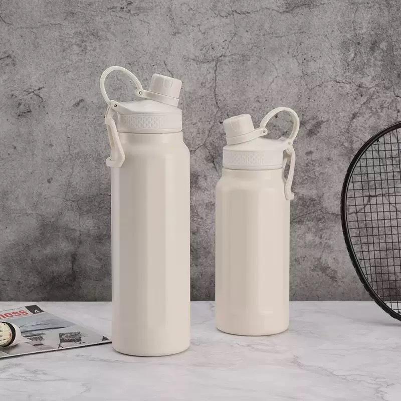 Large Capacity Stainless Steel Insulated Sports Bottle with Handle - Customizable for Outdoor Fitness