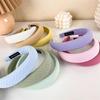 New Sweet Cream Plaid Hairband Women All-Match Sponge Go Out Solid Color Face Wash Headband Girl Hair Accessories