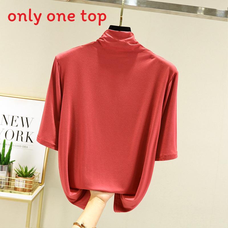 Modal Half High Neck T Shirt For Women With Soft Knit Fabric And Casual Style