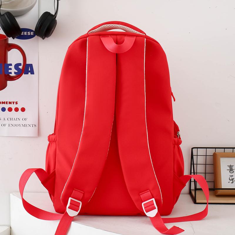 Three-Piece Schoolbag Set for Primary School Students Women's Letter Print Backpack College Style Large Capacity Backpack