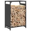 Firewood Rack Black 44x28x65 cm Cold Rolled Steel