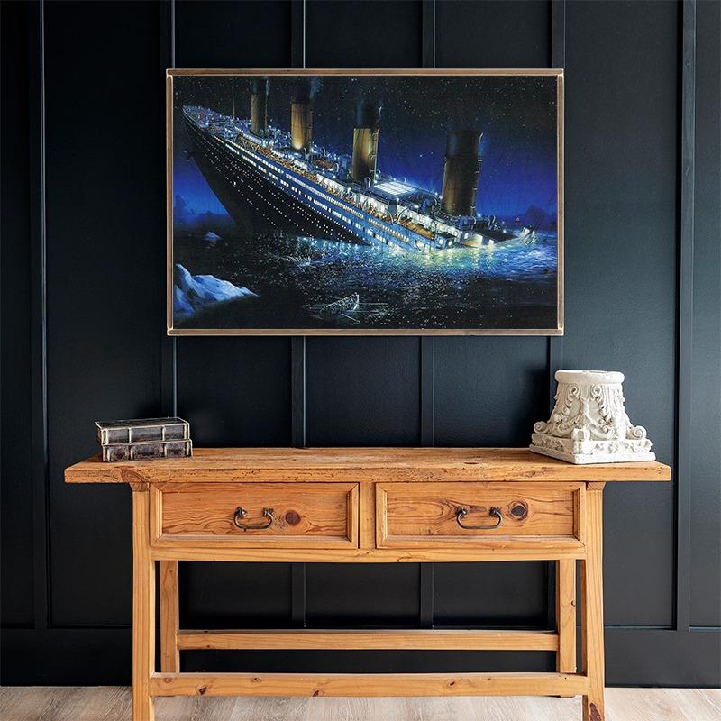 Das Boot in Titanic Schiff Schiffswrack Klassischer Film Leinwandmalerei Poster und Druck Wandkunst Bild für Wohnzimmer Heimdekor