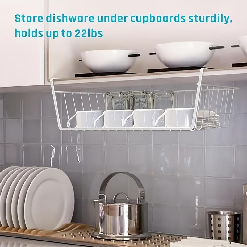 Modern Wire Storage Rack & Hanging Organizer | Space-Saving for Kitchen, Pantry, Desk | Home & Office Storage Basket