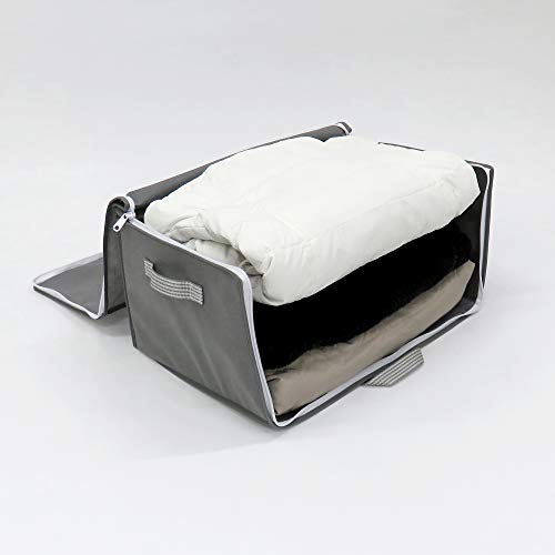 Towa Sangyo Clothing Storage Bag, Easy Access, Gabatto Storage Bag 2, Gray, Medium, Approx. 48 X 32 X 24 Cm, 84415, Set of 2