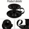 Taper Candle Stick Holder, Retro Iron Simple Black Candlestick Holders Candlelight Stand for Party Wedding Christmas Table Home Decoration