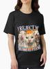 Lustiges Katzen-Meme Mortal Fresh Spruch Humor Vintage Grafik Basic T-Shirt