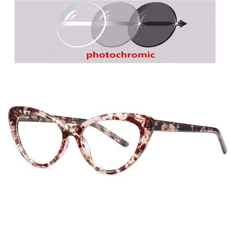 0 -0.5 -0.75 To -6.0 Spring Hinge Cat Eye Nearsighted Glasses For Women TR90 Anti Blue Rays Hyperopia Eyeglasses +0.5 To +4.0