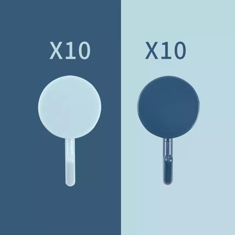 Starka självhäftande krokar utan spik: Kraftiga, icke-märkande ryggsäckshängare för bakom dörren för köks- och badrumsväggar