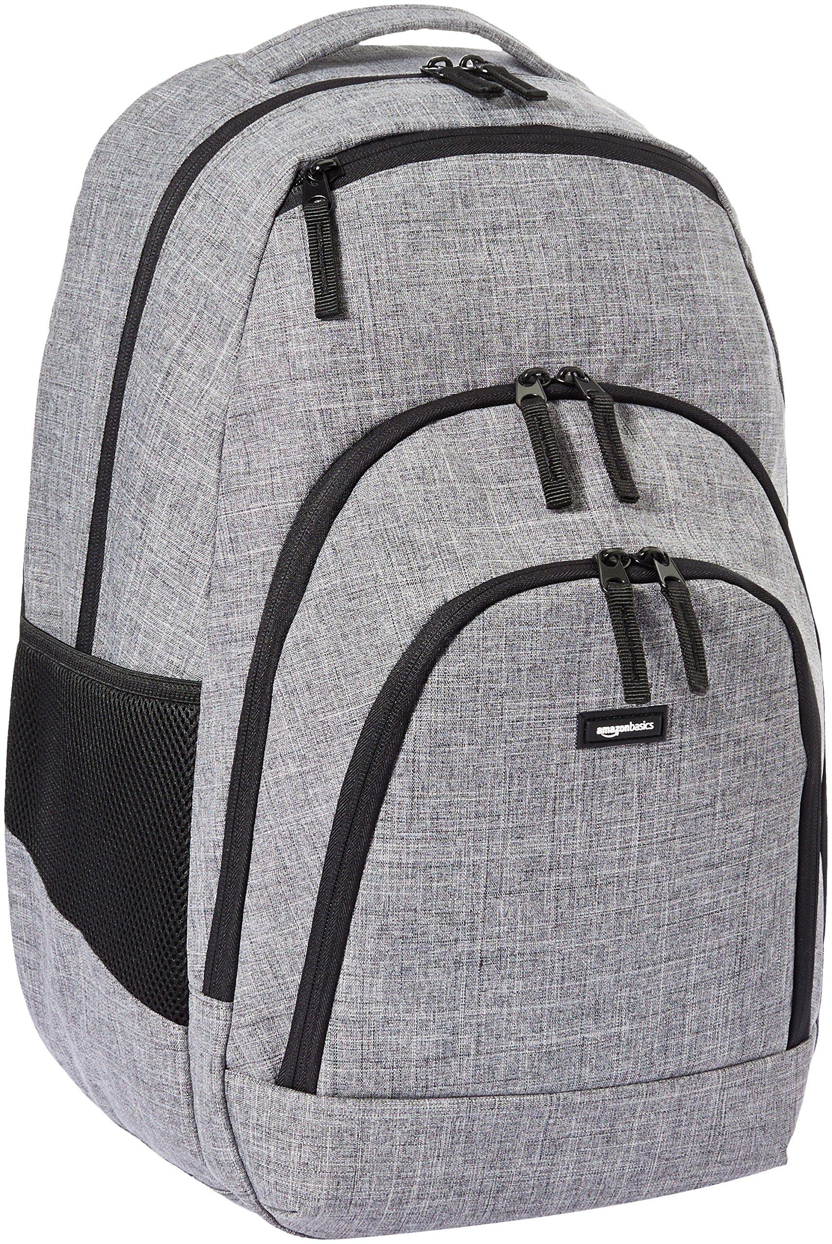 

AmazonBasics Campus Backpack with Laptop Compartment, Gray, Standard Size
