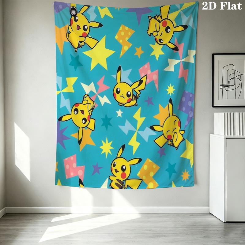 Pikachu Printed Tapestry – Wall Hanging for Bedrooms, Dorms, and Home Decor