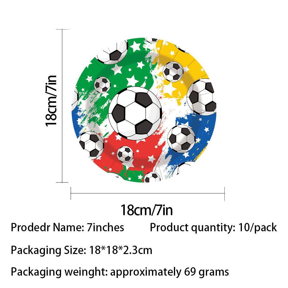 World Cup Soccer Party Tableware Set: Disposable Paper Plates, Cups, Straws, Tablecloths, Banners, and Decorations