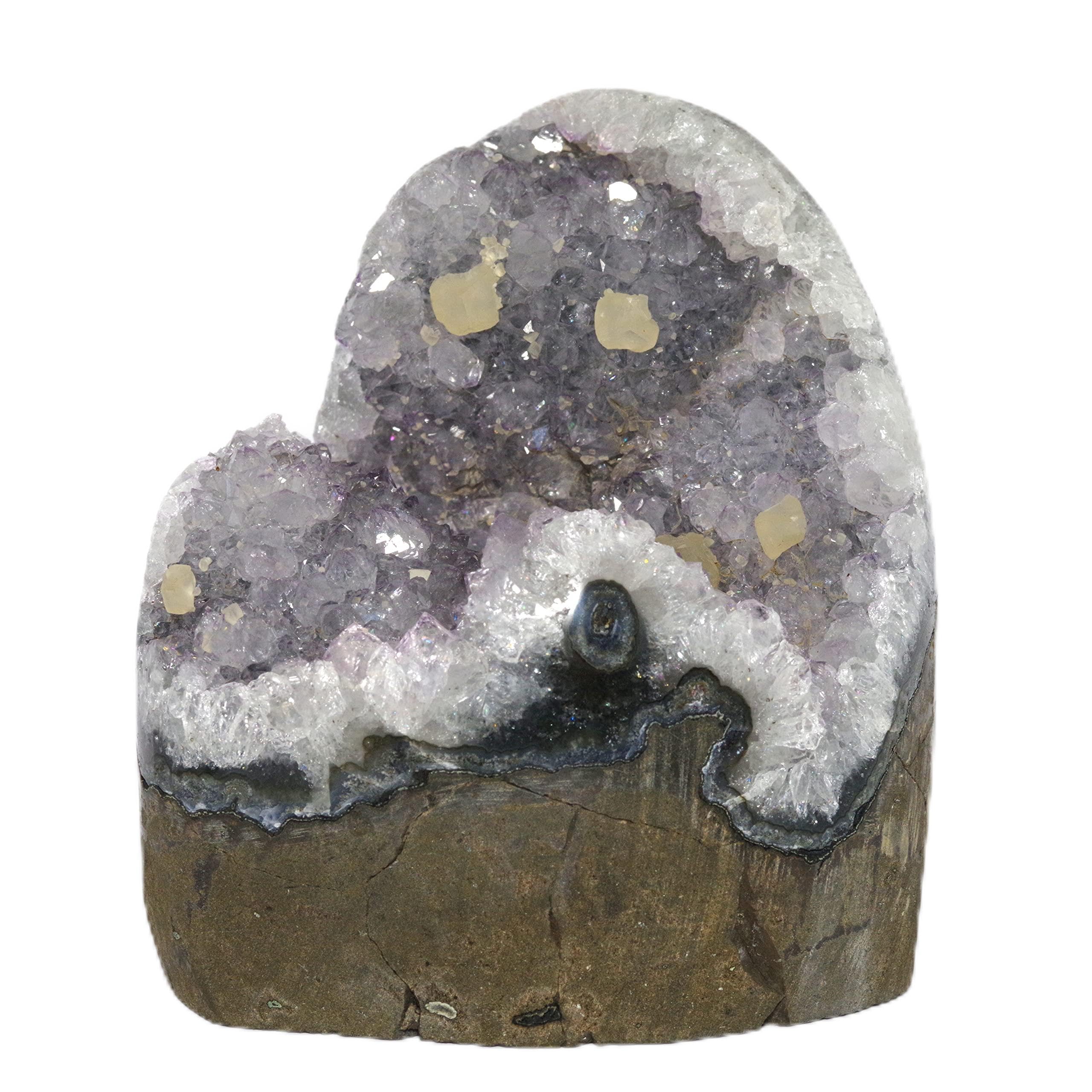 

камень Природный минерал кристалл кварц из [N2 Natural] geode/druzy (кварцевая жеода) - Уругвай/хрусталь (1 «Единственный в своем роде предмет» примерно. 847г,