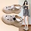 Baotou Sports Style Sandals Women's 2025 Summer New Fashion Casual Breathable Muffin Thick-soled Casual Dad Shoes Tide