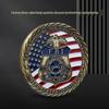 Gold-Plated Commemorative Coin: US Military Insignia & Archangel Michael