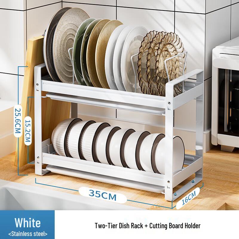 Miflame Stainless Steel Double-Layer Dish Rack