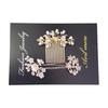 Hair Accessories Pearl Pins Kanzashi 3-Piece Set Gold Luxurious Pearl Design Elegant High-Quality Handmade Alloy Faux Pearl Rhinestone