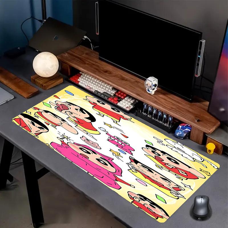Crayon Shin Baskılı Mouse Pad, Kaymaz Masaüstü klavye Matı, PC Dizüstü Oyun Çalışma Günlük Kullanım için, Havalı Festival Sürpriz Hediye