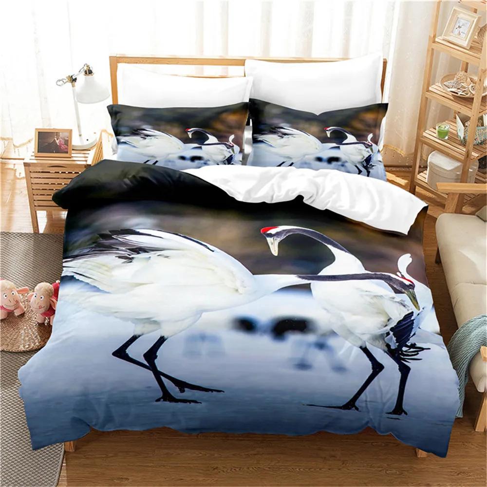 Comforter 3D Bedding Set For Kids Owl Eagle Birdtwin Full Queen King Winter Bedclothes Home Textile King Size