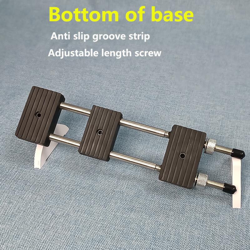 Stainless Steel Sharpening Stone Holder Whetstone Clamping Base Universal Non-slip Rubber Texture Anti-slip Grinding Tool Holder