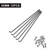 Bicycle Repair Parts 12PCS Bicycle Spokes with Nipples 45# Anti-Rust Steel Wheel Steel Wire Strip