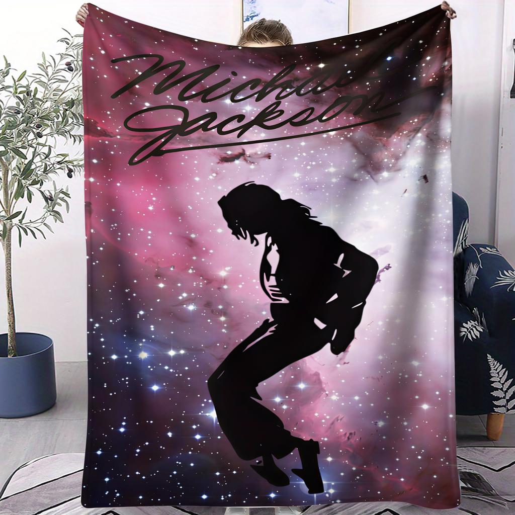 MJ King of Pop Michael Jackson Super Soft high Blanket Sofa Office Travel Nap Comfort Leisure Camp Travel Blanket Birthday Gift