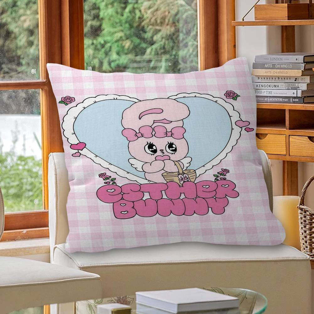 Cute E-Esther B-Bunny pillow cover sofa cushion cover home room decoration children gift