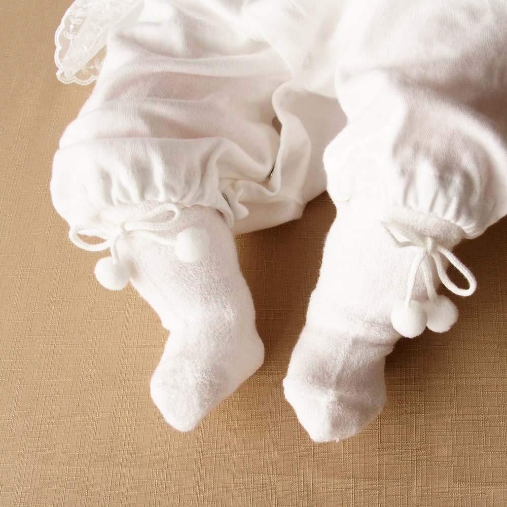 Set of for Newborns To 6 Baby White 2, Months, 9cm, Socks, Knee-high Socks, 660852,