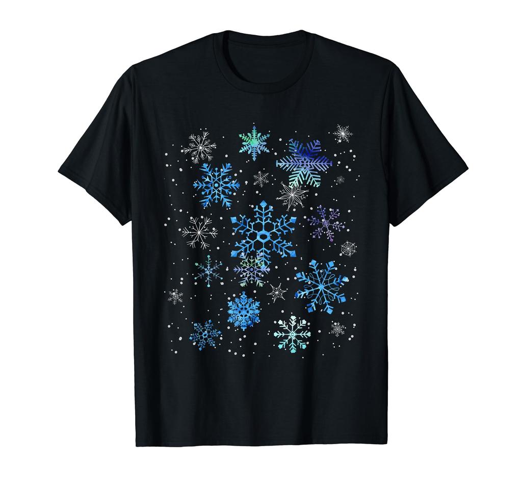 Snow Crystals Snowflake Ski Apreski Winter T-Shirt
