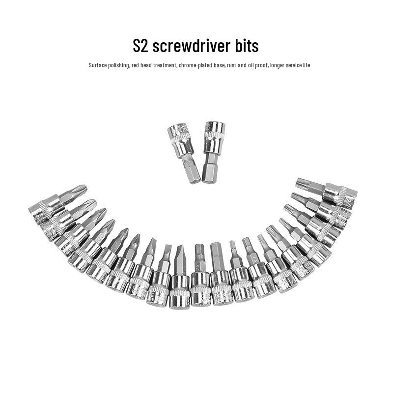 46-Piece Xiaofei 1/4" Ratchet Socket Wrench Set for Home and Auto Repair