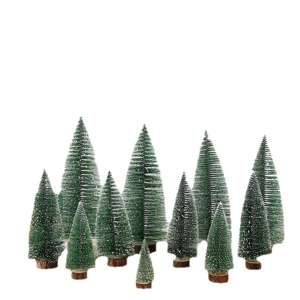 1pc/1set Plastic Scenery Trees Green Winter Snow Scene Tree  DIY Crafts