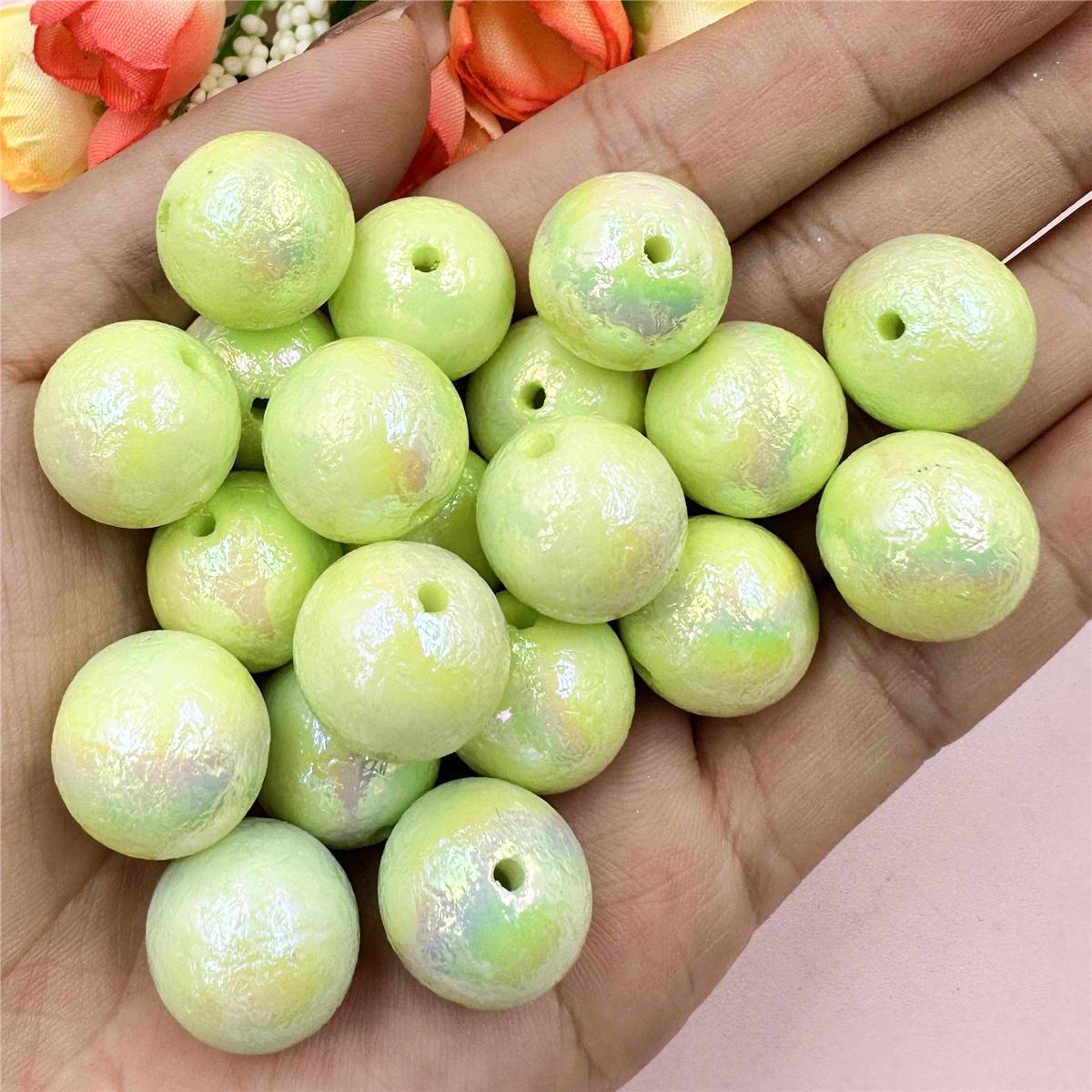 

Товары для дома и вечеринок 16 мм для изготовления браслетов и сережек DIY Ювелирные аксессуары Акриловые свободные бусины 20 шт. Сферические бусины карамельного желейного цвета зелёный