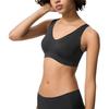 Sutiã Fino Sem Fio Cor Sólida Roupa Íntima Feminina Preto 464334-09