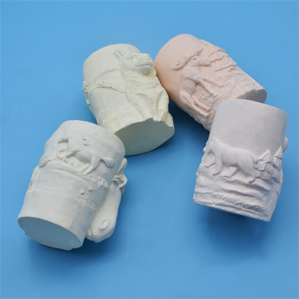 Animal Relief Silicone Candle Mold Wolf Bear Horse Elk Cylindrical Shape  Mold for Handmade Candles Mould for Crafts Home Decor