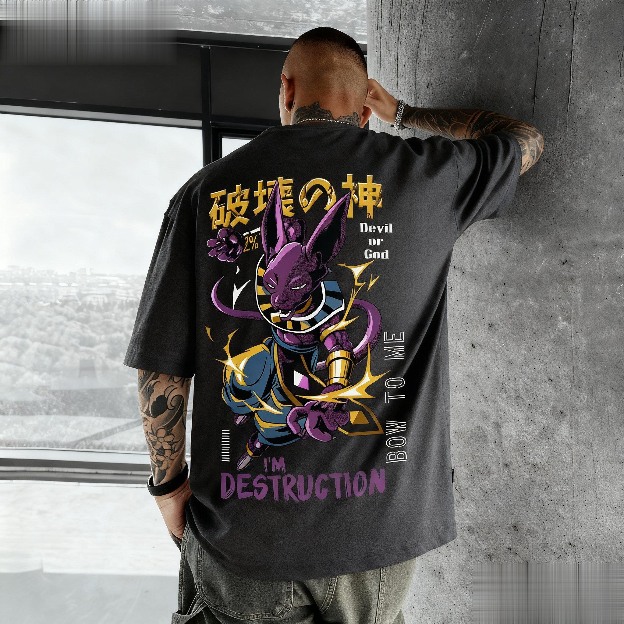 

Dragon Ball Beerus Anime Graphic Tshirt Men Women Cotton Short Sleeve Tee Streetwear Casual Top New Summer Fashion Y2k Clothes S