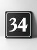 Metal House Number Sign, Black White Contrast, Outdoor Wall Decor for Home Street