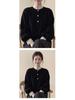 Elegant Black Velvet Lace Trim Women's Top - Chinese Style, Slimming & Versatile for Autumn/Winter 2026.