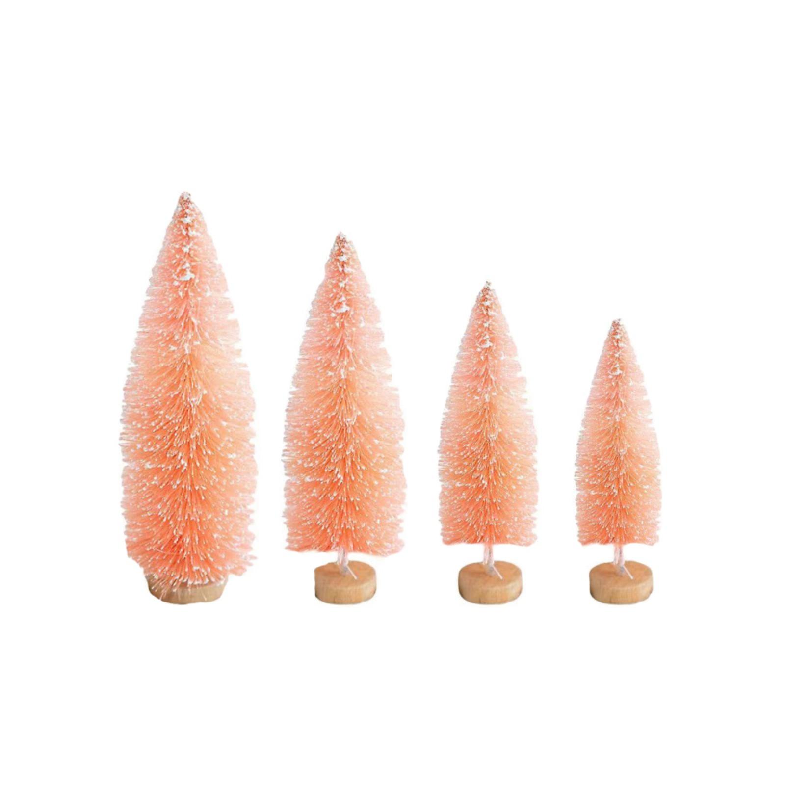 

4 шт. мини-рождественские елки пластиковые настольные елки украшения для рождественского декора комнаты