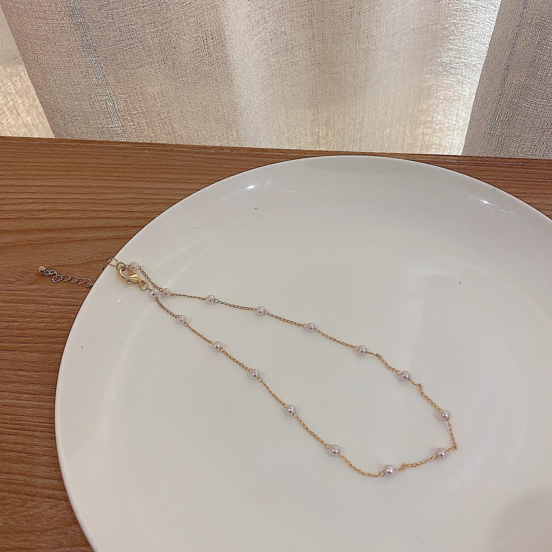 Simple necklace, temperament neck chain, versatile collarbone chain in cold wind personality necklace