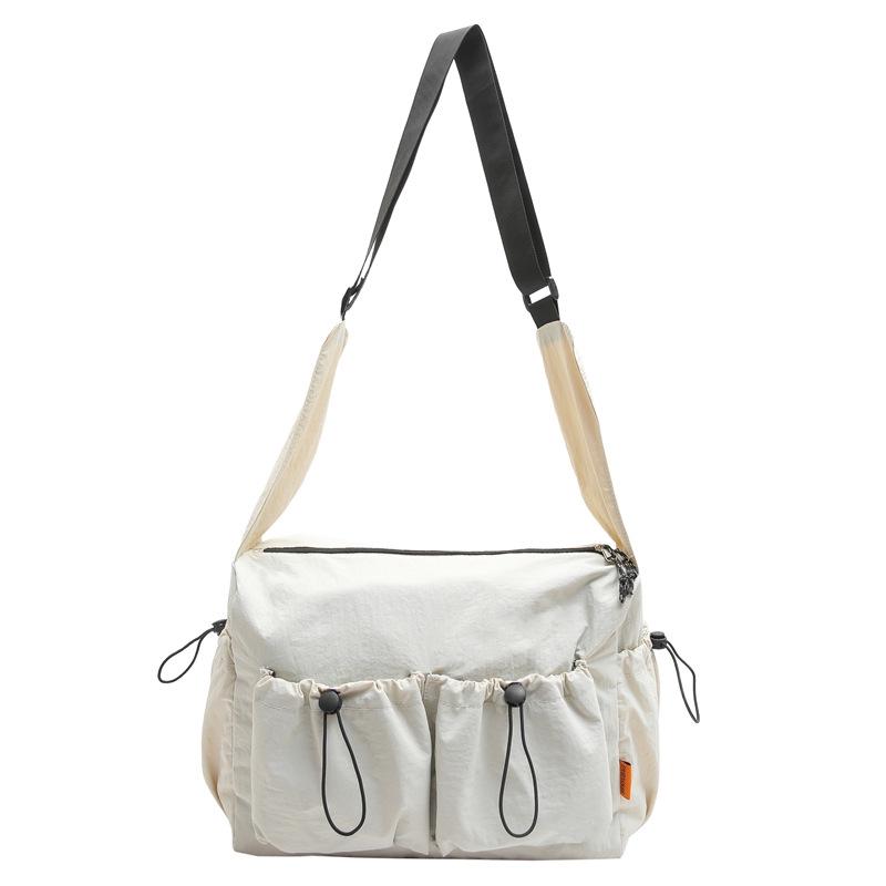 

Crossbody Women s Sports Bag – Trendy, Minimalist, Large-Capacity Drawstring Design, Solid Color Fashion. One Size белый