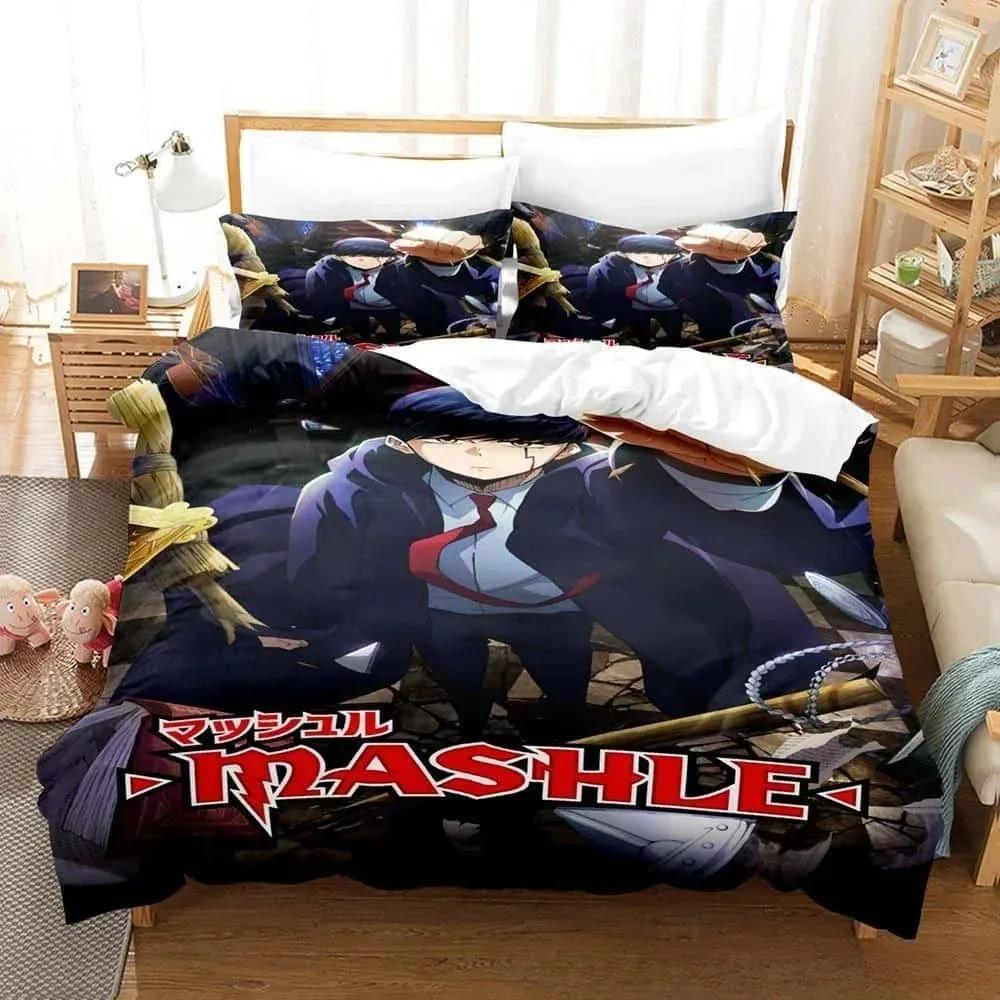 Druk 3D Anime Mashle Magia i Mięśnie Zestaw Pościeli Pojedynczy Bliźniak Pełny Queen King Size Zestaw na Łóżko Dorosły Dziecko Sypialnia Zestawy Poszewek na Kołdrę