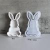 Bow Long-Eared Rabbit Aroma Candle Resin Silicone Mold Diy Small Rabbit Plaster Figurine Mold For Aromatherapy Diy Crafts