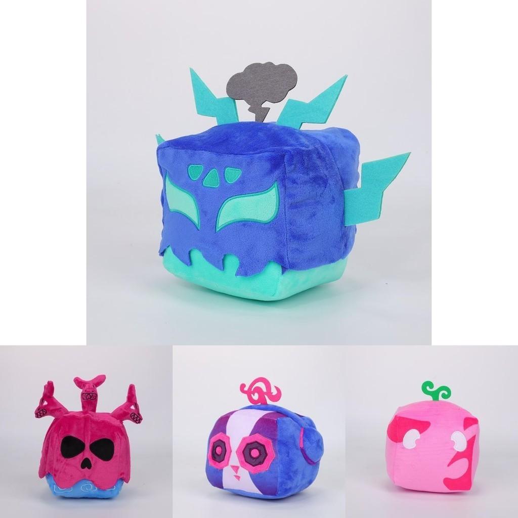 Blox Fruits Plush Toy With Leopard Print Box Purple Short Plush Pp Cotton Filling 15cm Height